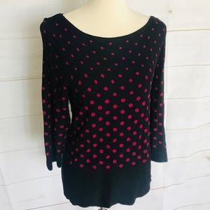 WHITE HOUSE BLACK MARKET POLKA DOT SWEATER